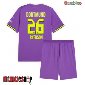 Borussia Dortmund Julian Ryerson #26 Terza Maglia Bambino 2026-27 Manica Corta (+ Pantaloni corti)